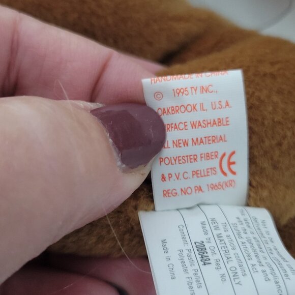 TY Beanie Baby Lot of 2 Dogs Weenie 1995 Tiny 1999 Mint One Owner - Picture 8 of 11